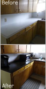 Updating Counter Tops with Spray Paint | Flip This Rental